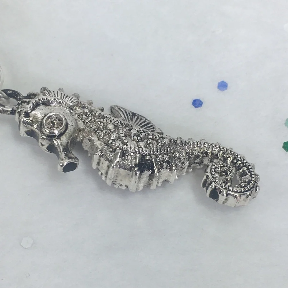 Seahorse Charm silver tone bracelet 8